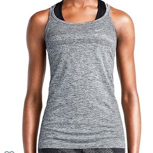 Nike Dri Fit strappy gray heather tank
